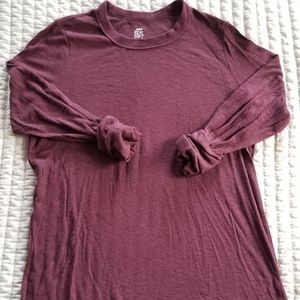 Aerie Long Sleeve Ribbed Shirt